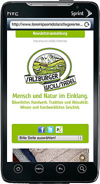 Salzburger Wollstadl Android Ansicht
